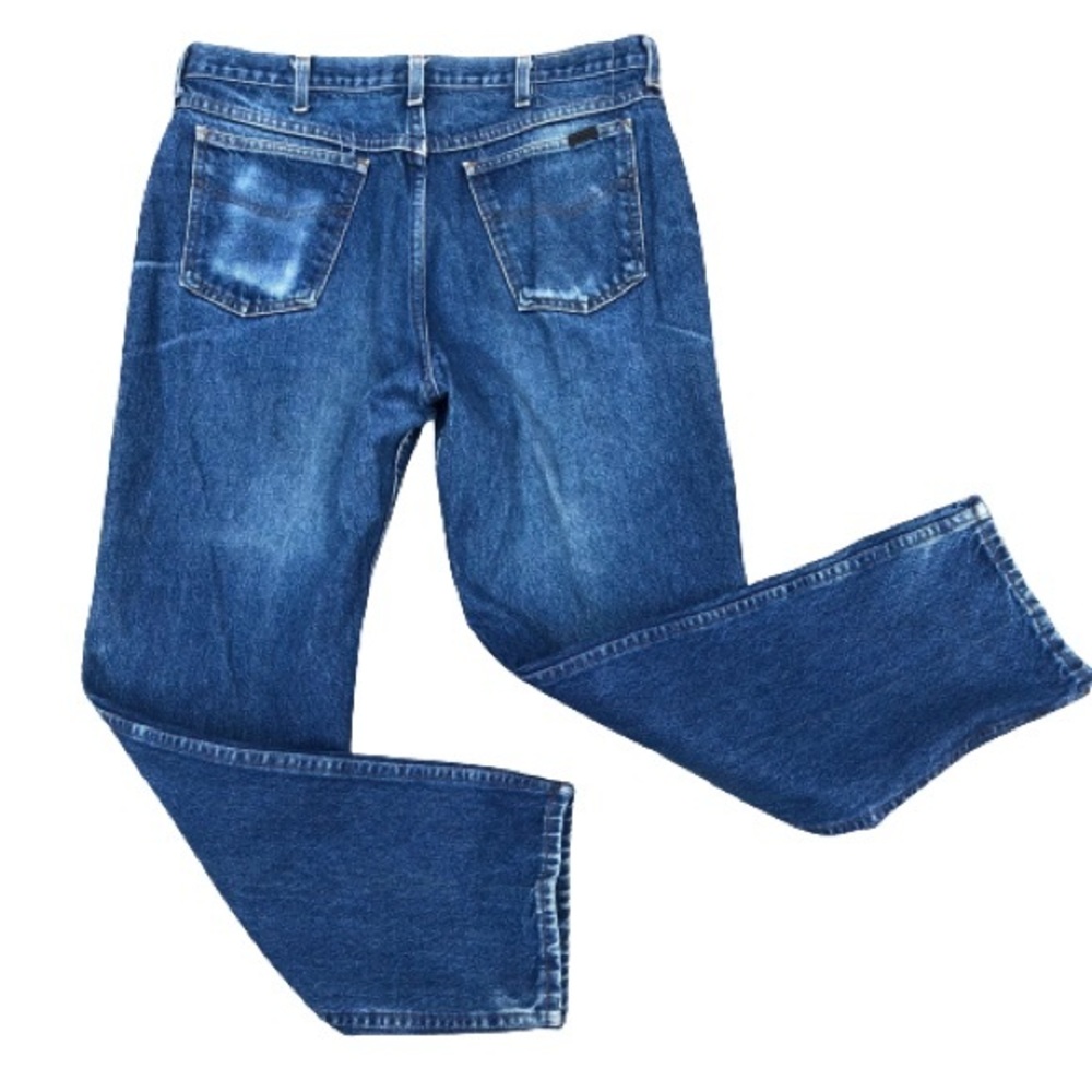 Vtg Pocket Fade USA Roebuck's Blue Mom Jean 34